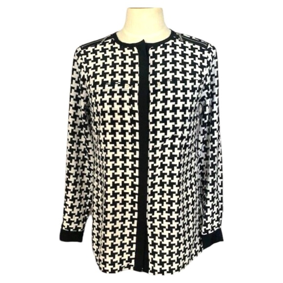 Michael kors Black and White Women's Top size 4 medium - Picture 3 of 7